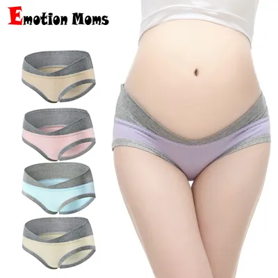 Emotion Moms-Culottes de grossesse taille basse en forme de U sous-vêtements pour femmes enceintes