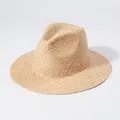 Chapeau de paille Panama pour femmes Design à la mode haut britannique chapeau de plage raphia