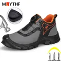 MJYTHF-Chaussures de Sécurité Haut de Gamme pour Homme Standard Européen Résistantes aux Coups de