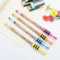 Crayons automatiques avec mini taille-crayon et gomme petite abeille mignonne capuchon de