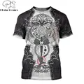 Mjolnir Odin Tattoo 3D All Over Print hommes t-shirt Harajuku mode chemise à manches courtes été rue