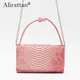 Alirattan – sacs à main motif serpent rose sac à bandoulière de luxe sac à épaule en peau de