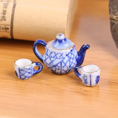Ensemble de mini tasses en porcelaine bouilloire à eau jouet de cuisine maison de courses