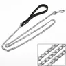 Metal Chain Dog Lead For Small Medium Dog Chain Leash Handle Leather Style Handler Iron Chain Handle