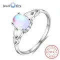 JewelOra-Bagues ovales en pierre de lune en argent regardé 925 pour femme bijoux féminins bague