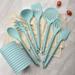 SC0GO 8Pcs Silicone Utensils Set, Cooking Utensils Set w/ Wheat Straw Handle, Cooking Spoons w/ Holder, Bpa Free | Wayfair Q-1113