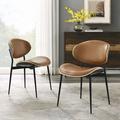 Union Rustic Schrader Side Chair Faux Leather/Wood/Upholstered in Brown | 31.5 H x 20.87 W x 22.28 D in | Wayfair D26FC8859D9042F3BFC0B8897F7A17C7