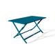 Table de jardin pliante en aluminium bleu canard