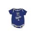 Adidas Short Sleeve Onesie: Blue Color Block Bottoms - Size 0-3 Month