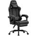 CG INTERNATIONAL TRADING Gaming Chair w/ Footrest, Adjustable Height, & Reclining, Pink Leather in Black | 53.15 H x 26.38 W x 26.38 D in | Wayfair