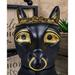 Bungalow Rose Ancient Egyptian Gods & Deities Bastet Feline Cat w/ Golden Uraeus Cobras | 5.25 H x 5.25 W x 4.25 D in | Wayfair