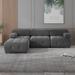 Gray Sectional - House of Hampton® Falwell 98.8" Wide Velvet Reversible Modular Sofa & Chaise Velvet | 27 H x 98.8 W x 33 D in | Wayfair