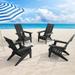 BONOSUKI Foldable Adirondack Chair,Waterproof Outdoor Patio Chair-Set of 4