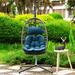Egg Chair with Stand,Patio Rattan Wicker Hanging Swing,Indoor Outdoor - Egg Chair with Stand