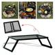 Folding Campfire Grill Camping BBQ Grill Fire Pit Outdoor Cookware Cooking Grate Rack Griddle