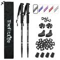 TheFitLife Nordic Walking Trekking Poles - 2 Pack with Antishock and Quick Lock System Telescopic Collapsible Ultralight for Hiking Camping Mountaining Backpacking Walking Trekking