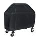 Yardwe BBQ Cover 210D Waterproof Dustproof Garden Patio Grill Barbecue Protector 147x61x122cm (Black)