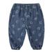 JDEFEG Preemie Baby Boy Socks Children Toddler Kids Baby Boys Girls Cute Cartoon Animals Print Jeans Pants Trousers Outfits Clothes Toddler Full Pant Denim Dark Blue 120