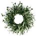 18 Artificial Green Olive Wreath Greenery Wreath with Olive Leaves Olive Bean for Front Door Indoor Outdoor Farmhouse Home Wall Window Festival Wedding Decor