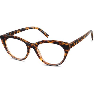 Zenni Women's Cat-Eye Glasses Tortoiseshell Plastic Full Rim Frame