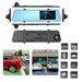 VANLOFE Car DVR 4.3 Inch Car Rearview Mirror Screen For Auto Recorder 1080P FHD Night Vision Car DVR Mirror Dash Camera Double Lens
