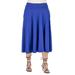 Elastic Waist Pleated Pocket Plus Size Midi Skirt