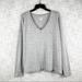 J. Crew Sweaters | J. Crew “Vintage Fleece” Light V-Neck Sweater Sz L | Color: Gray | Size: L