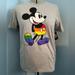 Disney Shirts | Disney Pride Collection * Rainbow Mickey Mouse Tee * Unisex Men’s Cut Short Slv | Color: Gray | Size: 3xl