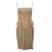 Gucci Dresses | Gucci Sheath Bodycon Corset Dress W/Spaghetti Strap And Goldtone Hardware | Color: Gold/Tan | Size: 42eu