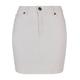 Jerseyrock URBAN CLASSICS "Urban Classics Damen Ladies Organic Stretch Denim Mini Skirt" Gr. 28, weiß (offwhite raw) Damen Röcke