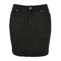 Jerseyrock URBAN CLASSICS "Urban Classics Damen Ladies Organic Stretch Denim Mini Skirt" Gr. 33, schwarz (black washed) Damen Röcke
