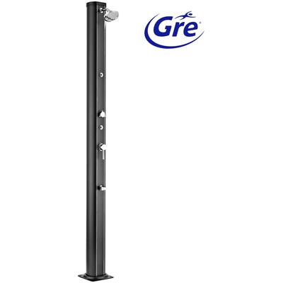 Solardusche GRE, schwarz, B:10cm H:210cm L:21cm, Aluminium, Outdoorduschen, Höhe: 210 cm, 32 Liter Tank Image