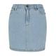 Jerseyrock URBAN CLASSICS "Damen Ladies Organic Stretch Denim Mini Skirt" Gr. 28, blau (clearblue bleached) Damen Röcke