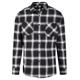 Langarmshirt URBAN CLASSICS "Herren Checked Flanell Shirt 6" Gr. XS, schwarz-weiß (black, white) Herren Shirts Langarm