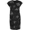 Shirtkleid URBAN CLASSICS "Urban Classics Damen Ladies Bleached Dress", Damen, Gr. 5XL, US-Größen, schwarz (schwarz, grau), 100% Baumwolle, Batikmuster, Basic, loose fit, Rundhals, Kurzarm, Kleider
