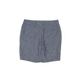Lands' End Shorts: Blue Houndstooth Bottoms - Women's Size 6