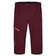 Ziener Damen NIOBA Fahrrad-Shorts mit Innenhose - Mountainbike/Outdoor/Freizeit - atmungsaktiv,schnelltrocknend,gepolstert,3/4,Knielang, Velvet red, 44