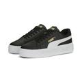 Sneaker PUMA "Smash Platform v3 Sneakers Damen" Gr. 37, schwarz-weiß (black white gold) Schuhe Sneaker