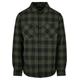 Langarmhemd URBAN CLASSICS "Herren Padded Check Flannel Shirt" Gr. XL, US-Größen, schwarz (black, forest) Herren Hemden Langarm