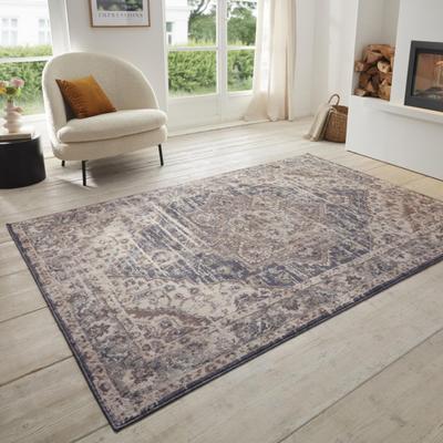 Teppich HANSE HOME "Sand", blau (creme,blau), B:160cm H:8mm L:235cm, Polypropylen (PP), Teppiche, Kurzflor, Läufer, Orient, Vintage, Wohnzimmer, Schlafzimmer, Esszimmer Image