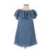 Madewell Casual Dress - A-Line: Blue Print Dresses - Women's Size 2X-Small