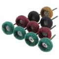 Mini perceuse brosse Abrasive roue de polissage en Nylon avec tige de 3mm pour outil rotatif