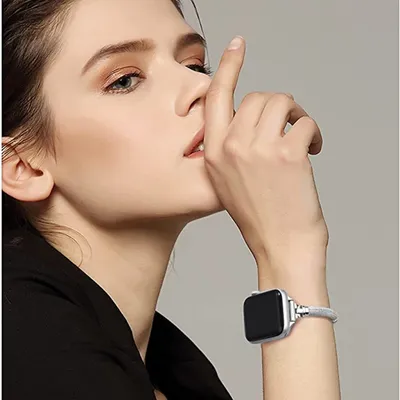 Bracelet fin en acier inoxydable pour femme bracelet Apple Watch 38mm 40mm 41mm 42mm 44mm