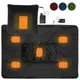 Tapis chauffant en peluche couverture électrique USB 6 zones tapis de couchage de Camping en