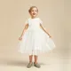 Robe blanche de première communion pour petites filles vêtements de princesse en dentelle motif