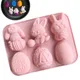 Moule en silicone pour œufs de Pâques lapin MSI de chocolat pouding décoration de gâteau