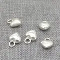 Petits breloques en forme de cœur en argent Sterling 925 pour Bracelet et collier 15 pièces