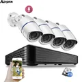 AZISHN-Kit de caméra IP de sécurité extérieure 4 canaux NVR 5MP POE système de vidéosurveillance