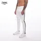 Cyber Y2K-Pantalon skinny à taille élastique pour homme jean blanc jean déchiré streetwear