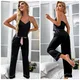 Pyjama d'été en soie glacée pour femmes ensemble de 2 pièces Camisole Sexy pantalon Long chemise